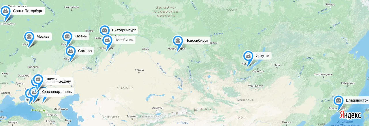 Офисы «Автозайм» на Яндекс.Картах